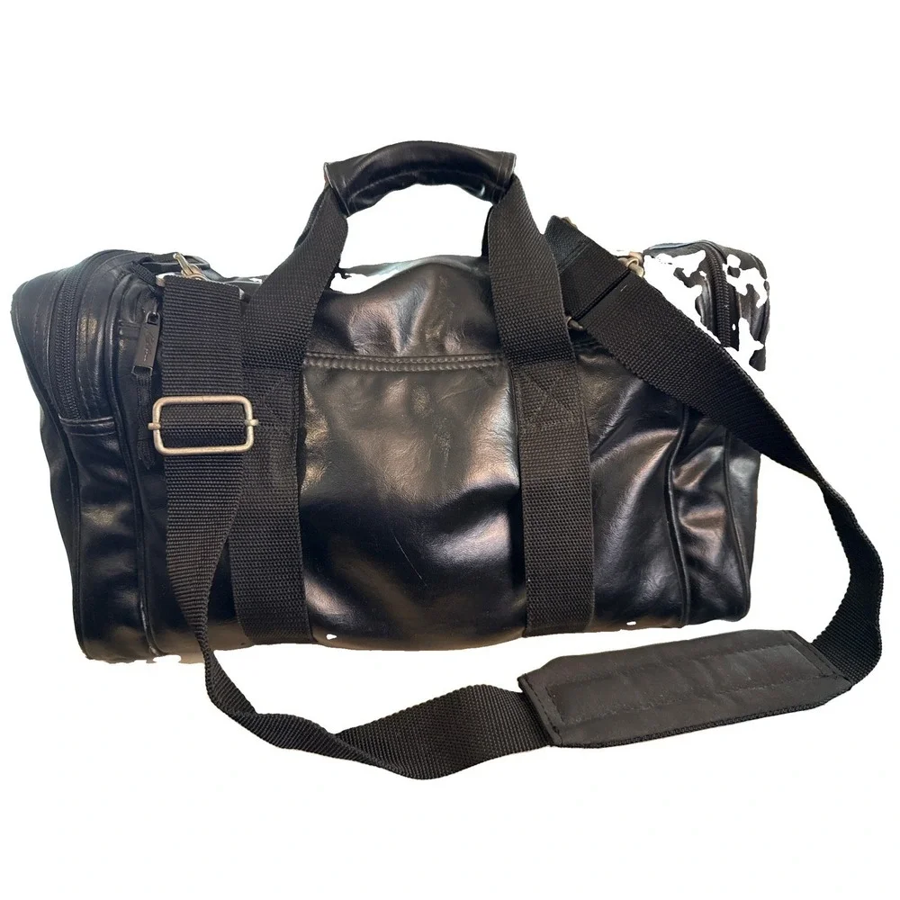 1990's Padded Camcorder Carrying Case Duffle Shoulder Bag Zip Compartments 17x10